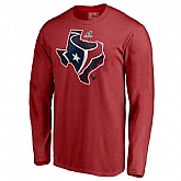 Men's Texans Red 2018 NFL Playoffs Long Sleeve T-Shirt,baseball caps,new era cap wholesale,wholesale hats